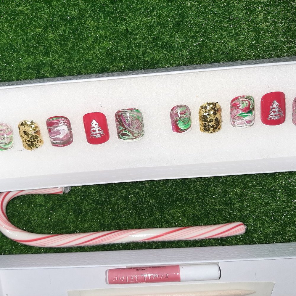 Press o n set adult or kids christmas set ready to ship
